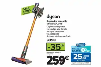 Carrefour Aspirador sin cable v8 absolute dyson oferta