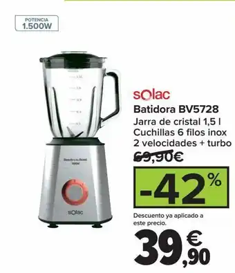 Carrefour Batidora bv5728 solac oferta