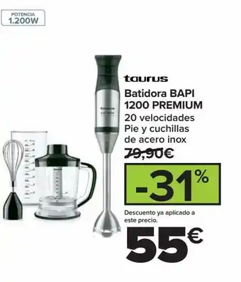 Carrefour Batidora bapi 1200 premium taurus oferta