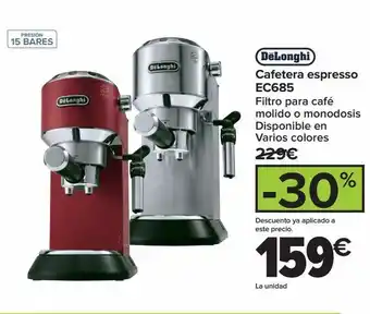 Carrefour Cafetera espresso ec685 delonghi oferta