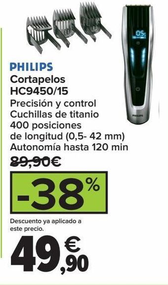 Carrefour Cortapelos hc9450/15 philips oferta