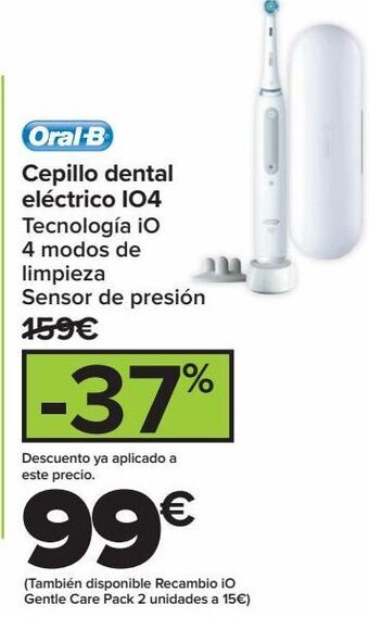 Carrefour Cepillo dental eléctrico io4 oral b oferta