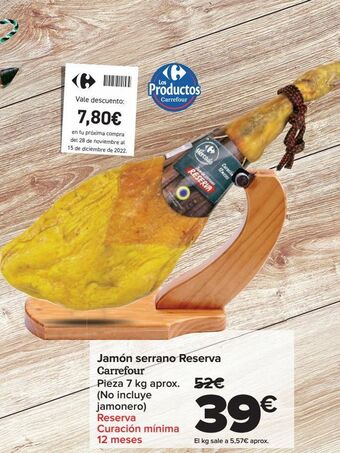 Carrefour Jamón serrano reserva carrefour oferta
