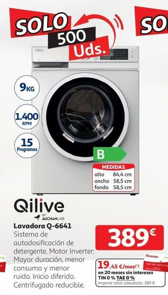 Alcampo Lavadoras qilive oferta