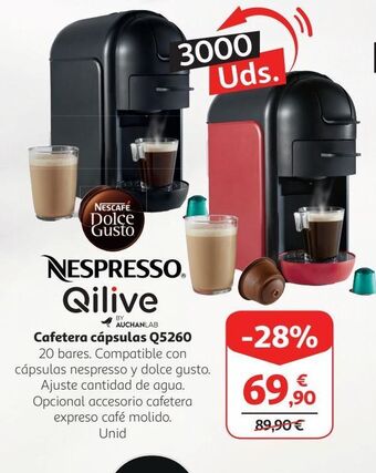 Alcampo Cafetera de cápsulas qilive oferta