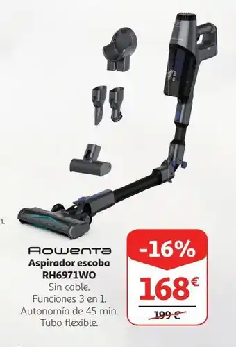 Alcampo Aspirador escoba rowenta oferta