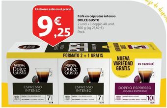 Alcampo Cápsulas de café dolce gusto oferta