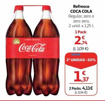 Alcampo Refresco de cola coca-cola oferta