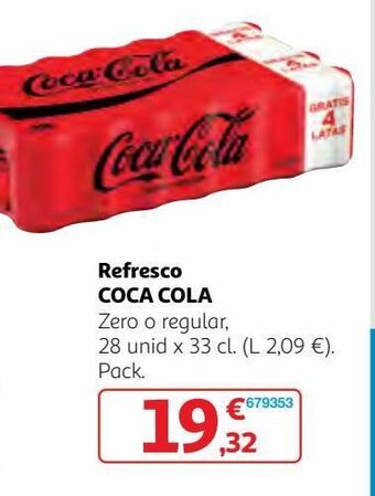 Alcampo Refresco de cola coca-cola oferta