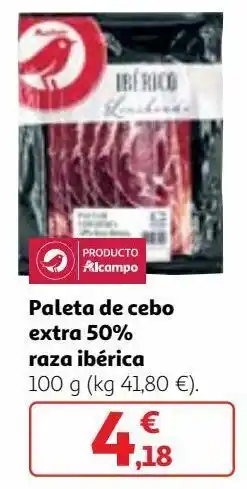 Paleta ibérica de cebo auchan