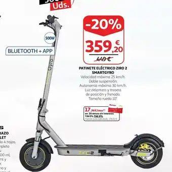 Alcampo Patinete eléctrico ziro 2 oferta