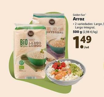 Lidl Golden sun arroz oferta