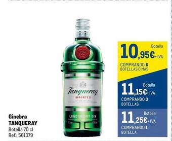 Makro Ginebra tanqueray botella oferta