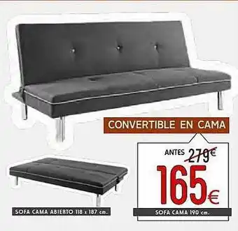 Atrapamuebles Sofa cama abierto 118 x 187 cm sofa cama 190 cm oferta