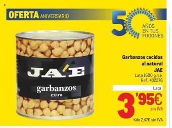 Makro Garbanzos cocidos al natural jae oferta