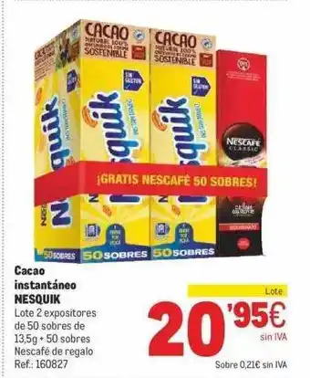 Makro Cacao instantáneo nesquik oferta