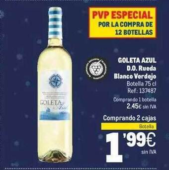 Makro Goleta azul d.o. rueda blanco verdejo oferta