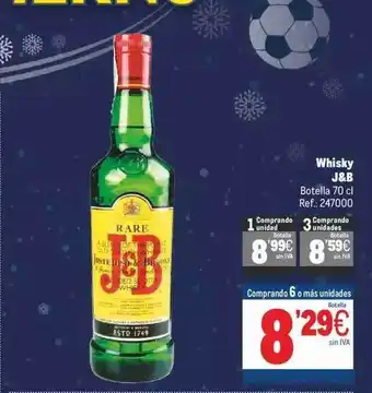 Makro Whisky j&b botella oferta