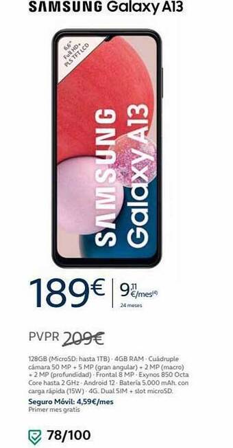 Movistar Samsung galaxy a13 oferta
