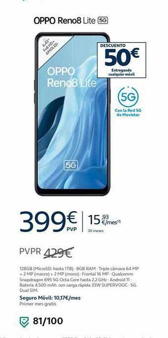 Movistar Oppo reno8 lite 5g oferta