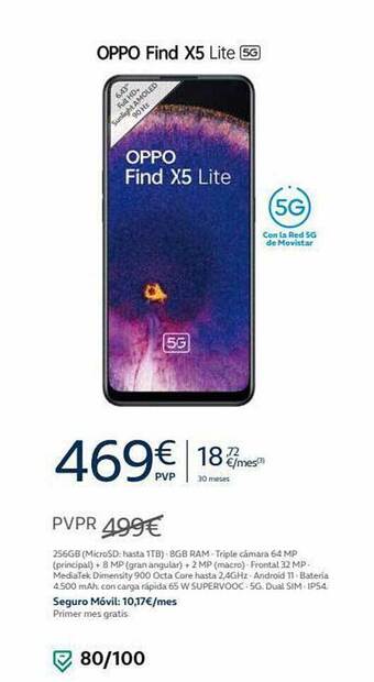 Movistar Oppo find x5 lite 5g oferta