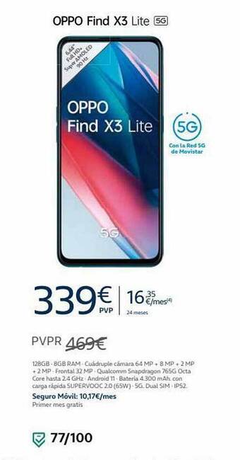 Movistar Oppo find x3 lite 5g oferta