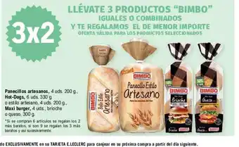 E.Leclerc Bimbo Llèvate 3 Productos Iguales O Combinado oferta