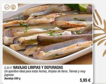 Abordo Navajas limpias y depuradas oferta