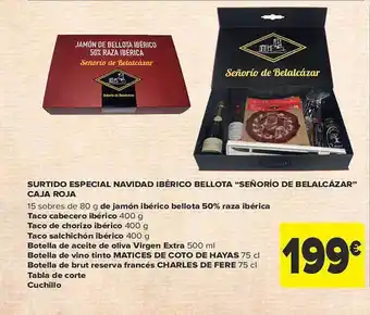 Carrefour Surtido especial navidad ibérico bellota oferta