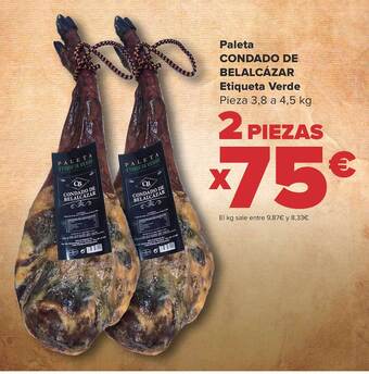 Carrefour Paleta condado de belalcázar etiqueta verde oferta