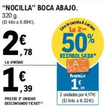 E.Leclerc Nocilla Boca Abajo 320g oferta