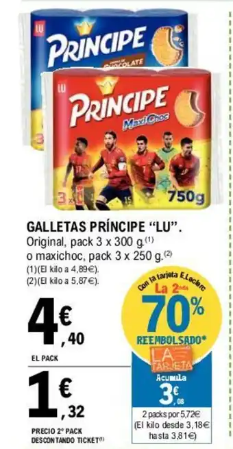 E.Leclerc Príncipe Galletas "LU: 3 x300g oferta
