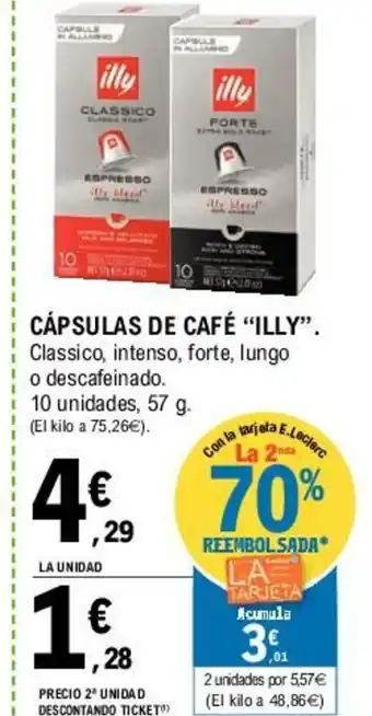 E.Leclerc Cápsulas De Cafè "ILLY" oferta