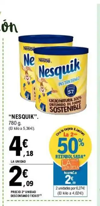 E.Leclerc Nesquik 780g oferta