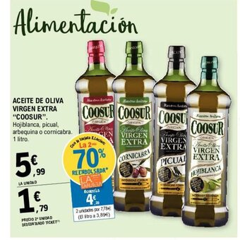 E.Leclerc Coosur Aceite De Oliva Virgen Extra 1 litro oferta