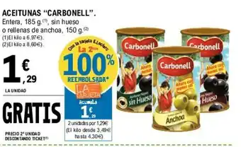 E.Leclerc Carbonell Aceitunas 185g oferta