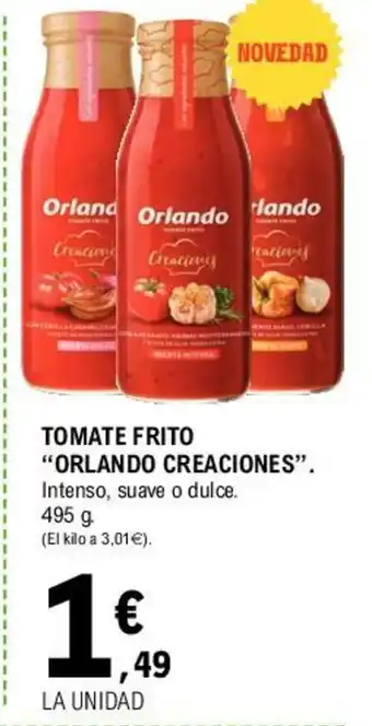 E.Leclerc Orlando Creaciones Tomate Frito 495g oferta