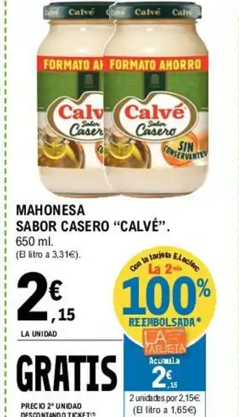 E.Leclerc Calve Mahonesa Sabor Casero 650ml oferta