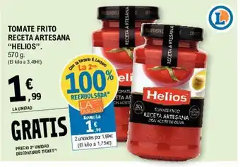 E.Leclerc Helios Tomate Frito Receta Artesana 570g oferta