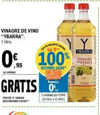 E.Leclerc Ybarra Vinagre De Vino 1 lito oferta