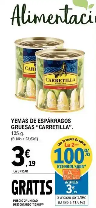 E.Leclerc Carretilla Yemas De Espárragos Gruesas 135g oferta