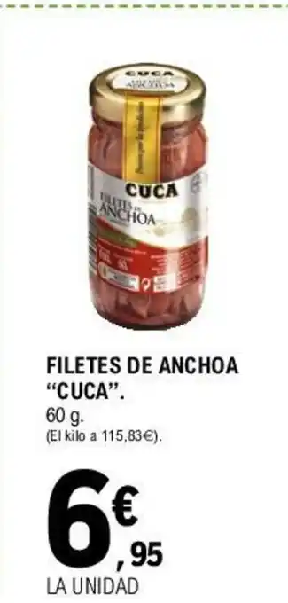 E.Leclerc Cuca Filetes De Anchoa 60g oferta