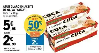 E.Leclerc Cuca Atún Claro En Aceite De Oliva 6 x 48g oferta