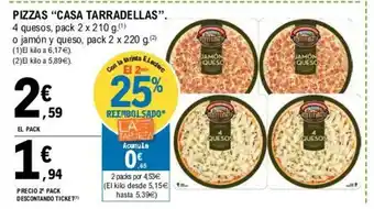 E.Leclerc Casa Tarradellas Pizzas 2 x 210g oferta