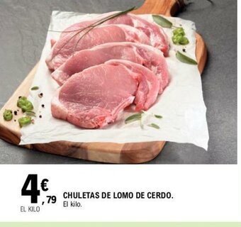 E.Leclerc Chuletas De Lomo De Cerdo oferta