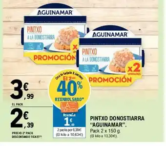 E.Leclerc Pintxo Donostiarra "Aguinamar" 2x150g oferta