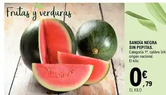 E.Leclerc Sandia Negra Sin Pepitas oferta