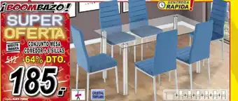 Muebles Boom Conjunto Mesa Comedor +6 Sillas oferta
