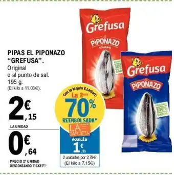 E.Leclerc Grefusa Pipas El Pipinazo 195g oferta