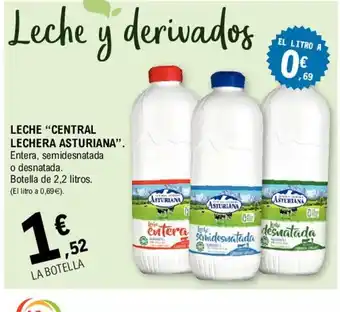 E.Leclerc Central Lechera Asturiana Leche 2,2 litros oferta